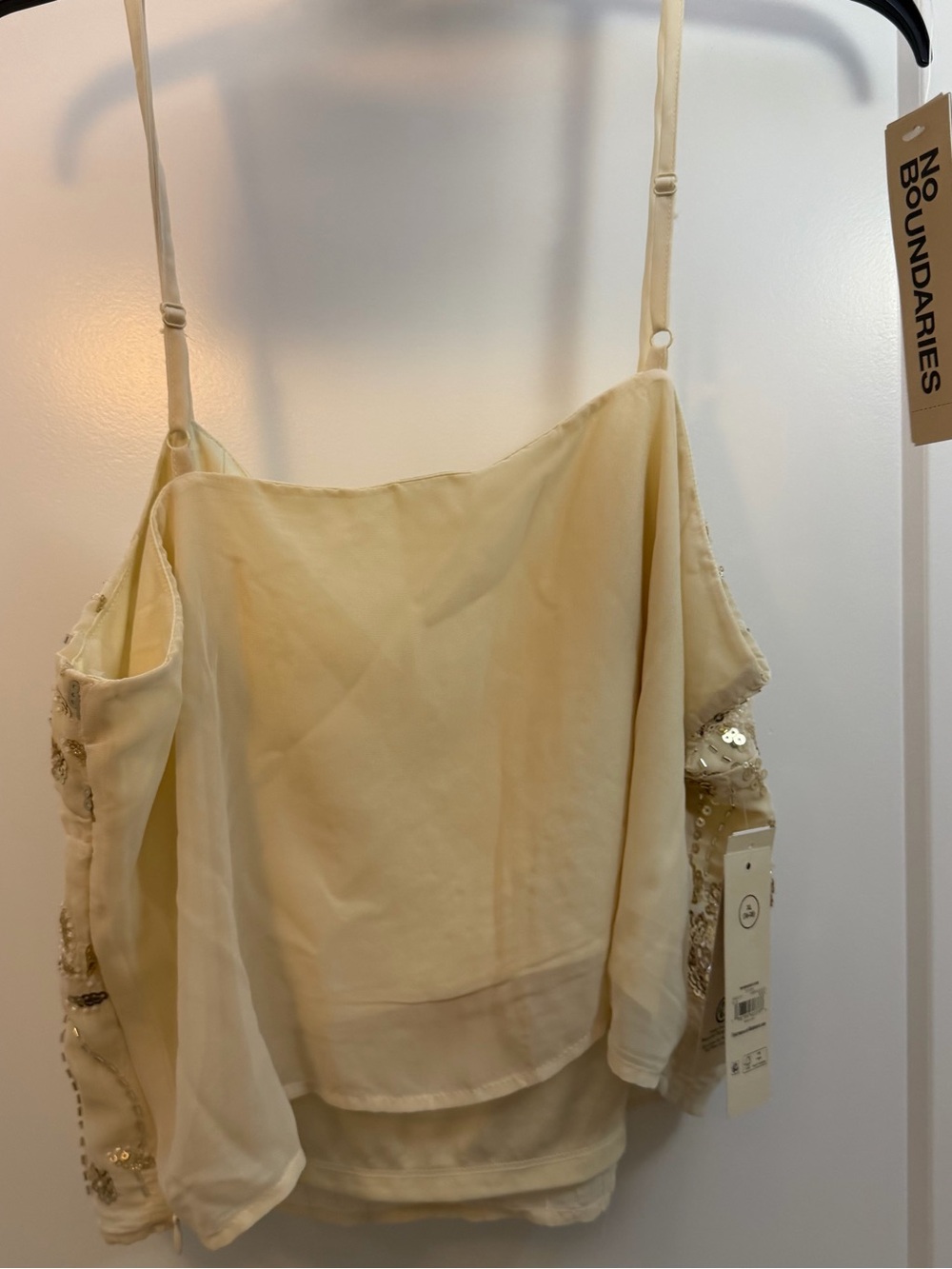 XL Embellished Beaded Ivory Cami Set - available in Medium and 2XL sizes - Picture 2 of 8